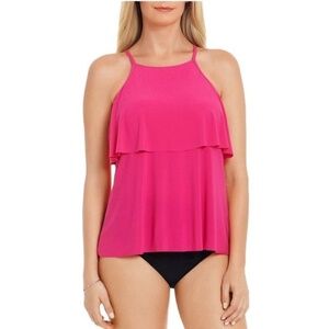 NWOT MAGICSUIT Solid Julia Tankini Top In Ros